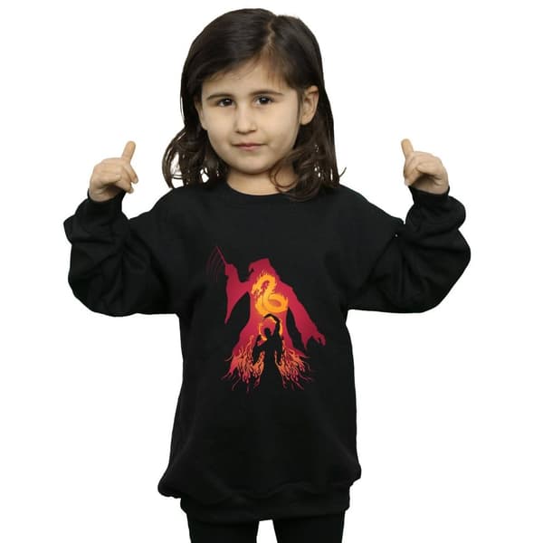 Harry Potter Sweatshirt med silhuett av Dumbledore för flickor