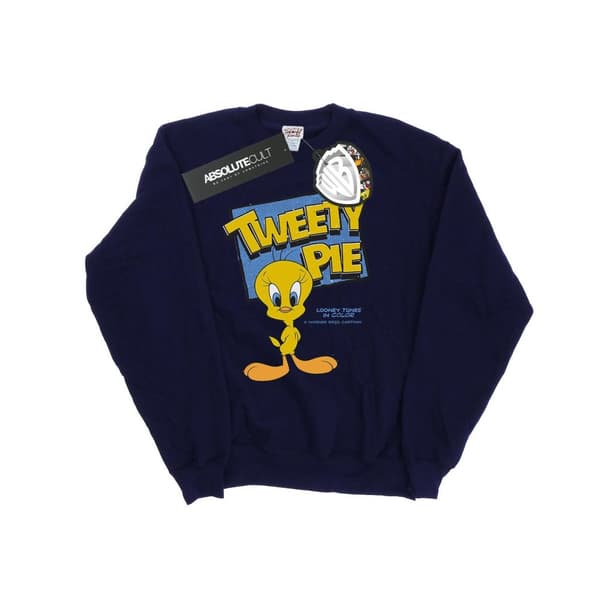 Looney Tunes Boys Classic Tweety Pie Sweatshirt Navy Blue 5-6 Years