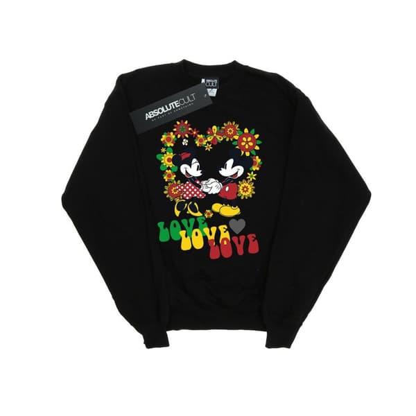 Disney Girls Mickey And Minnie Mouse Hippie Love Sweatshirt