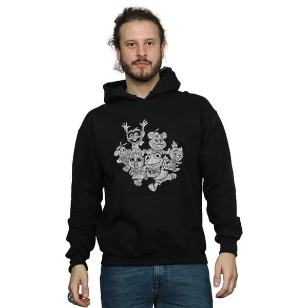 Disney Mens The Muppets Muppet Babies Mono Group Hoodie