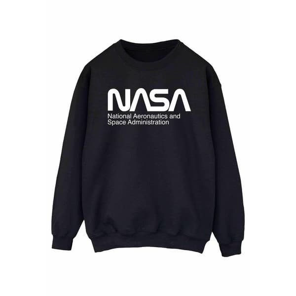 NASA Womens/Ladies Aeronautics And Space Sweatshirt Black L