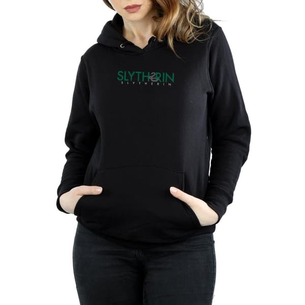 Harry Potter Womens/Ladies Slytherin Text Hoodie