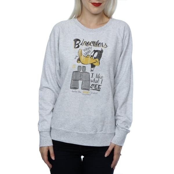Looney Tunes Dam/Tjej Daffy Duck - Sweatshirt med kikare