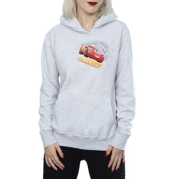 Disney Womens/Ladies Cars Lightning McQueen Hoodie