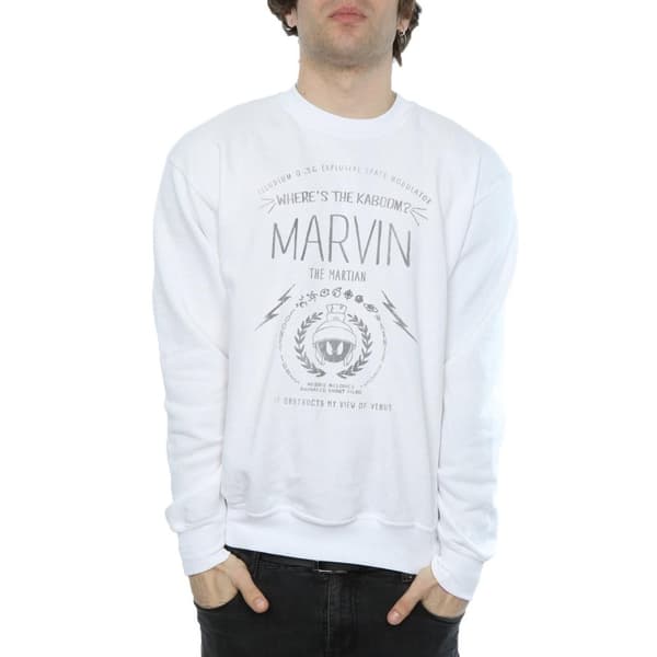 Looney Tunes Mens Marvin The Martian Where´s The Kaboom Sweatshirt