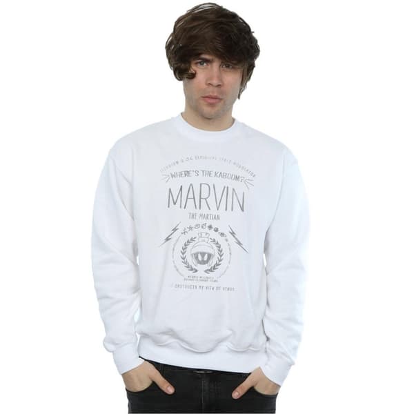 Looney Tunes Mens Marvin The Martian Where´s The Kaboom Sweatshirt