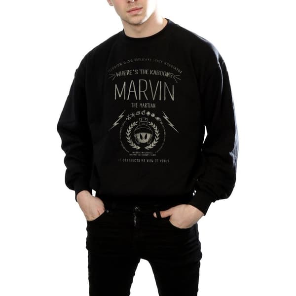 Looney Tunes Mens Marvin The Martian Where´s The Kaboom Sweatshirt