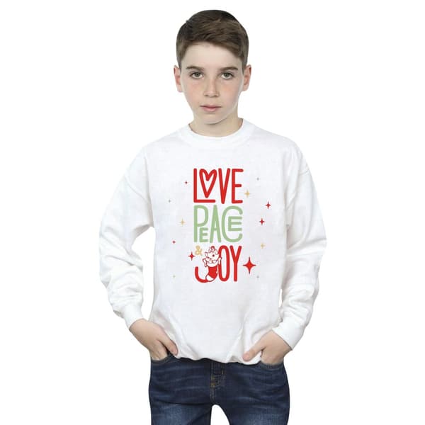 Disney Pojkar Aristocats Marie Love Peace Joy Sweatshirt