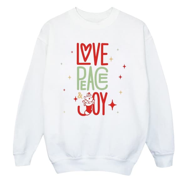 Disney Pojkar Aristocats Marie Love Peace Joy Sweatshirt