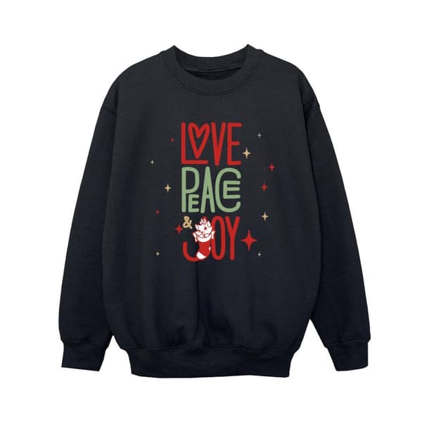 Disney Pojkar Aristocats Marie Love Peace Joy Sweatshirt