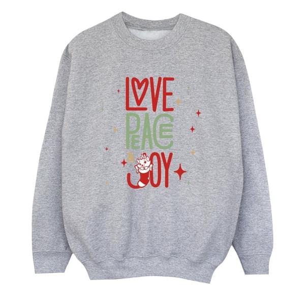 Disney Pojkar Aristocats Marie Love Peace Joy Sweatshirt