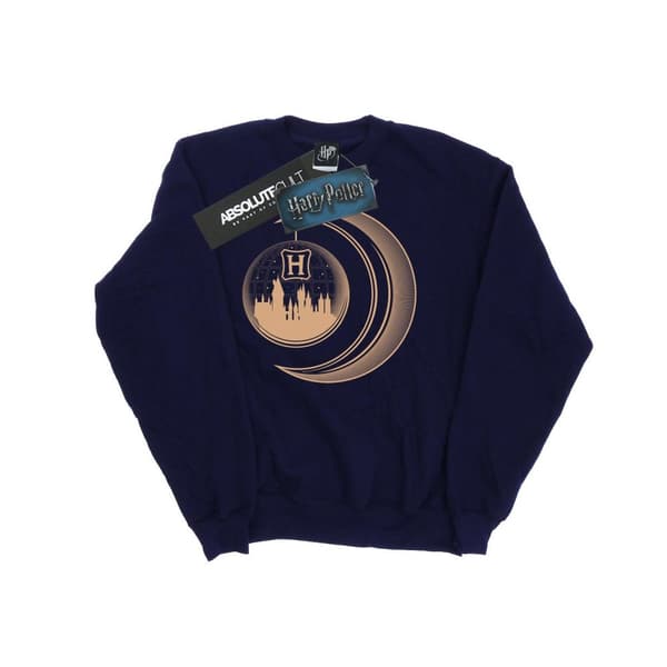 Harry Potter Dam/Tjej Hogwarts Moon Sweatshirt Navy Blue XXL