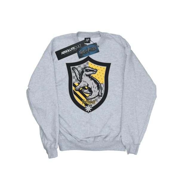 Harry Potter Girls Hufflepuff Crest Flat Sweatshirt