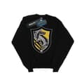 Miniatyrbillede 1 af 5: Harry Potter Girls Hufflepuff Crest Flat Sweatshirt
