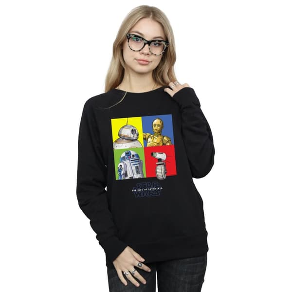 Star Wars: The Rise of Skywalker Dam/Tjej Star Wars The Rise Of Skywalker Droid Squares Sweatshirt