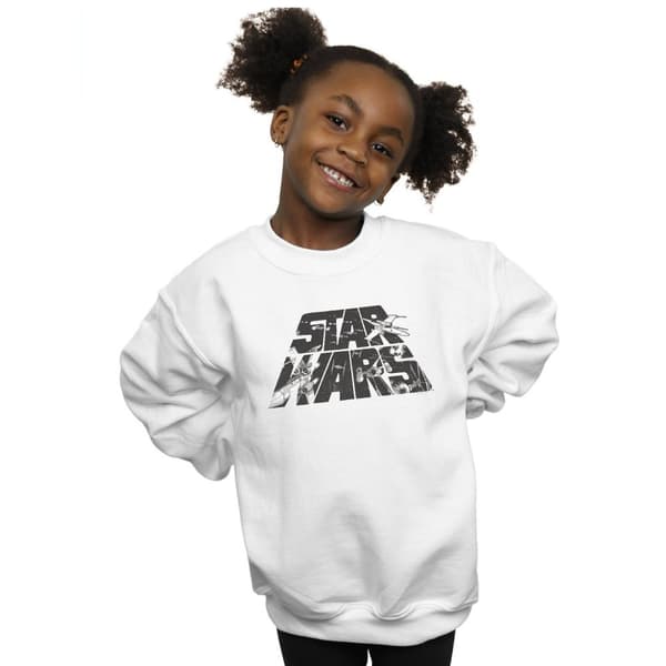Star Wars Girls Logo Space Sketch Sweatshirt
