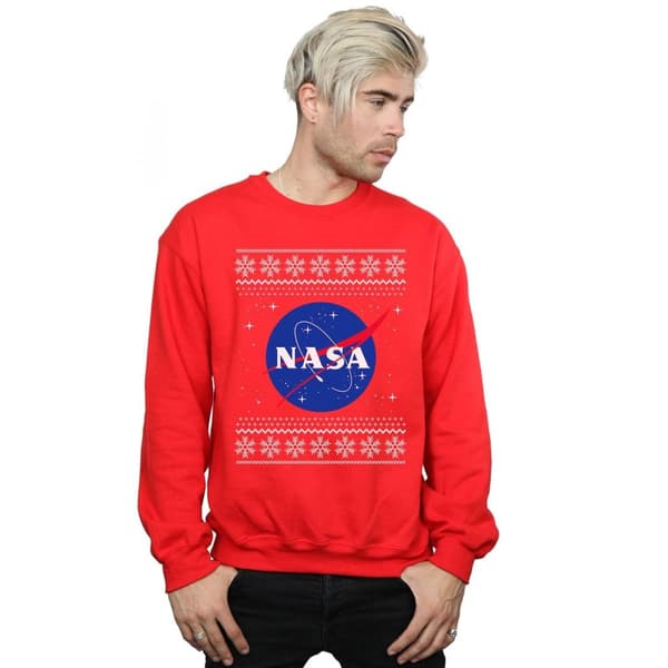NASA Mens Classic Fair Isle Sweatshirt