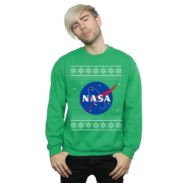 NASA Mens Classic Fair Isle Sweatshirt