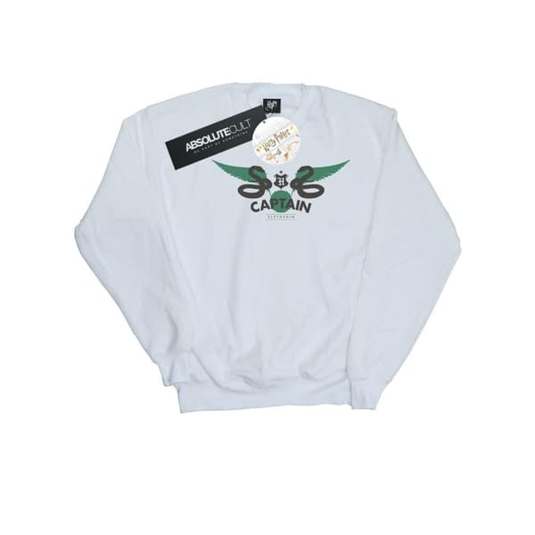 Harry Potter Mens Slytherin Captain Sweatshirt White S