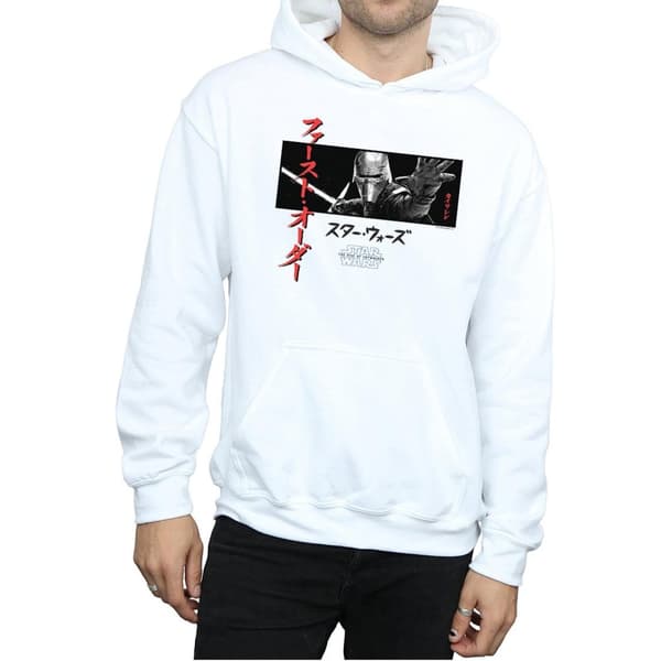Star Wars: The Rise of Skywalker Mens Star Wars The Rise Of Skywalker Kylo Ren Katakana Art Stripe Hoodie