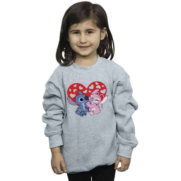 Disney Girls Lilo & Stitch Hearts Sweatshirt