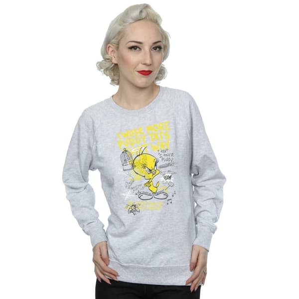 Looney Tunes Womens/Ladies Tweety Pie More Puddy Tats Sweatshirt