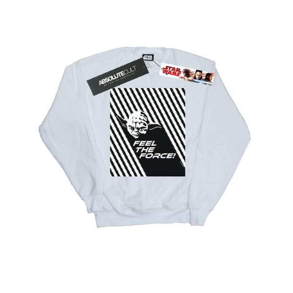 Star Wars Mens Yoda Feel The Force Sweatshirt White XL