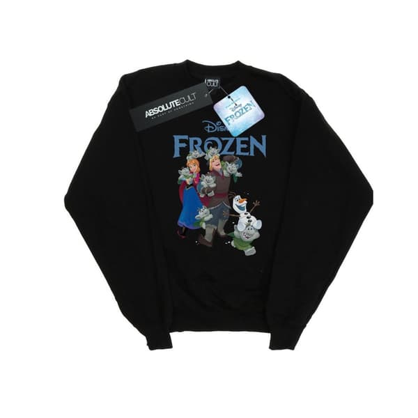 Disney Frozen Happy Trolls Sweatshirt för flickor Black 7-8 Years