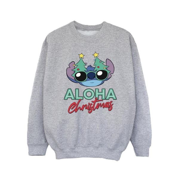 Disney Girls Lilo And Stitch Christmas Tree Shades Sweatshirt
