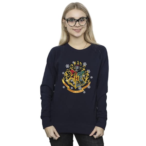 Harry Potter Womens/Ladies Christmas Crest Sweatshirt