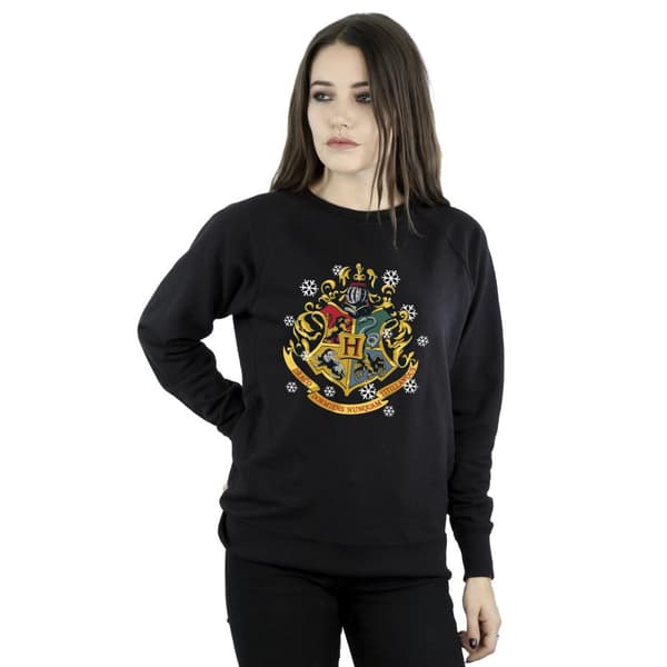 Harry Potter Womens/Ladies Christmas Crest Sweatshirt
