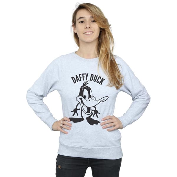 Looney Tunes Womens/Ladies Daffy Duck Large Head Sweatshirt