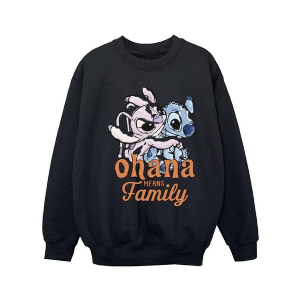 Disney Girls Lilo And Stitch Ohana Angel Hug Sweatshirt