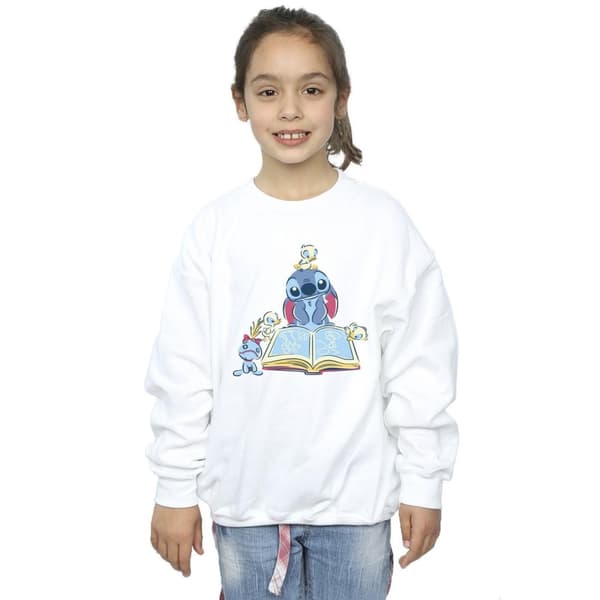 Disney Lilo & Stitch Reading A Book-tröja för flickor