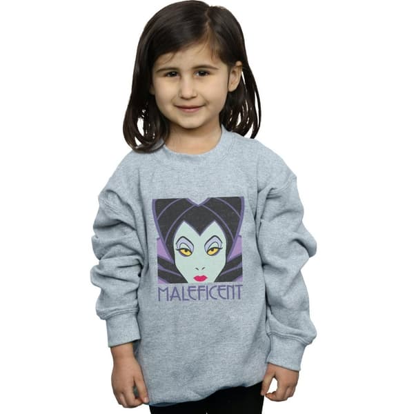 Disney Girls Maleficent Cropped Head Sweatshirt