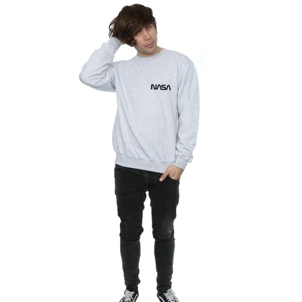 NASA Mens Modern Logo Chest Sweatshirt