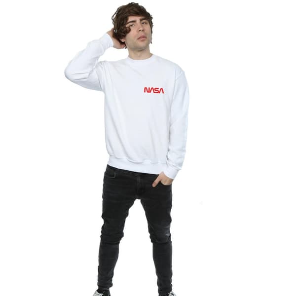 NASA Mens Modern Logo Chest Sweatshirt