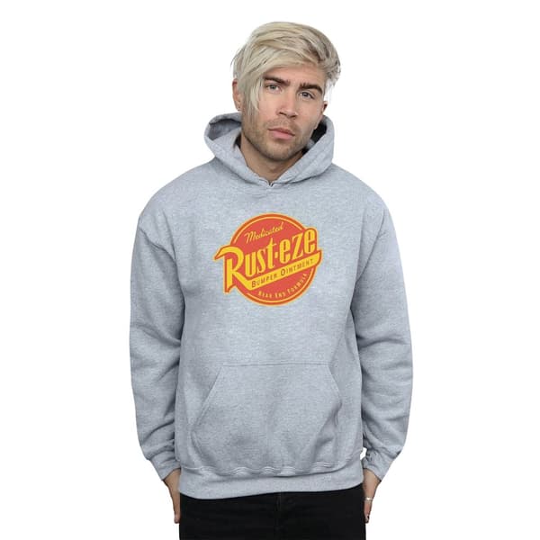 Disney Mens Cars Rust-Eze Logo Hoodie