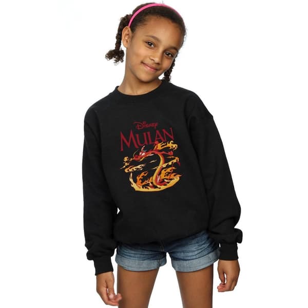 Disney Mulan Mushu Dragon Fire - Sweatshirt för flickor