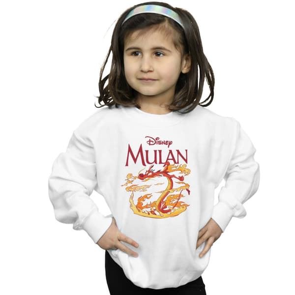 Disney Mulan Mushu Dragon Fire - Sweatshirt för flickor