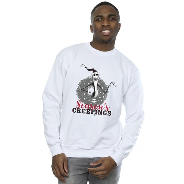 Disney Mens The Nightmare Before Christmas Årstidernas krypande kransar Sweatshirt