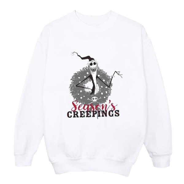 Disney Mens The Nightmare Before Christmas Årstidernas krypande kransar Sweatshirt