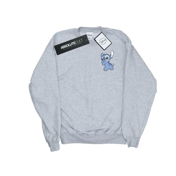 Disney Womens/Ladies Lilo And Stitch Stitch Backside Breast Print Sweatshirt Sports Grey S