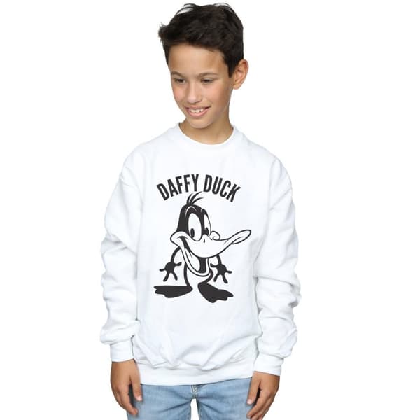 Looney Tunes Boys Daffy Duck Large Head Sweatshirt