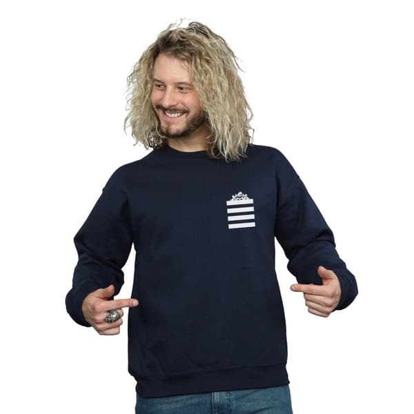 Looney Tunes Taz Stripes Faux Pocket Sweatshirt för herrar