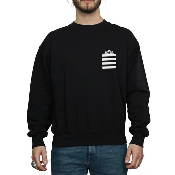 Looney Tunes Taz Stripes Faux Pocket Sweatshirt för herrar