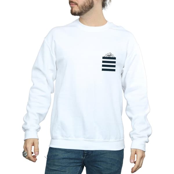 Looney Tunes Taz Stripes Faux Pocket Sweatshirt för herrar