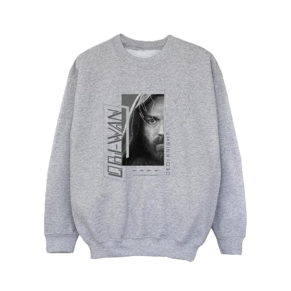 Star Wars Girls Obi-Wan Kenobi Jedi SciFi Collage Sweatshirt Sports Grey 12-13 Years