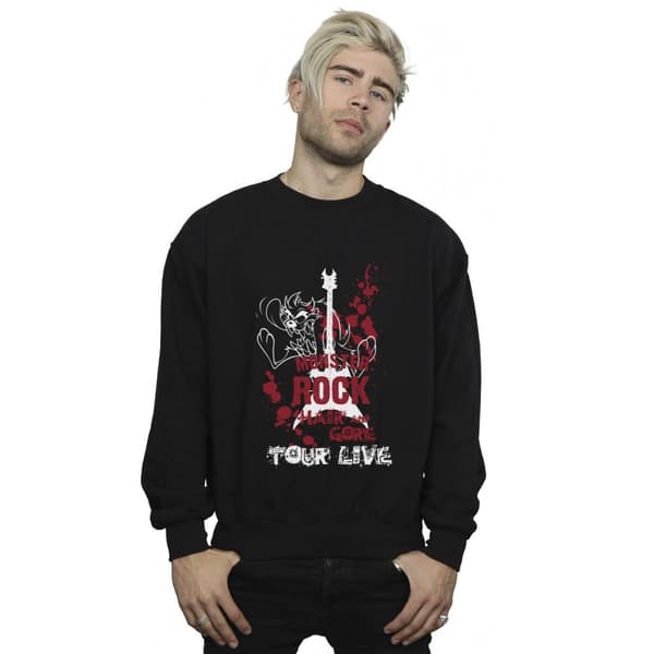 Looney Tunes Mens Taz Monster Rock Sweatshirt
