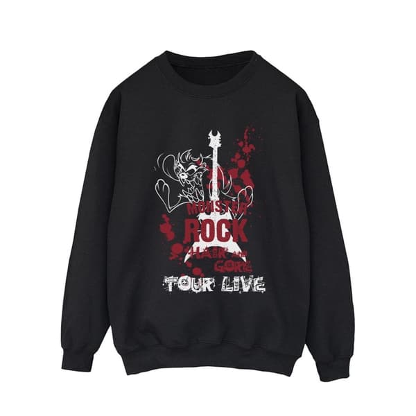 Looney Tunes Mens Taz Monster Rock Sweatshirt
